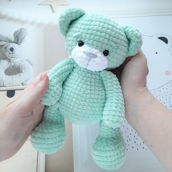 Häkelanleitung Bär, Amigurumi PDF in Englisch, Amigurumi handgemacht Kindergeschenk für die Weihnachtsgeschenk Andenken Tiere