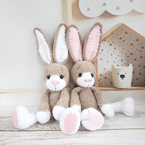 Crochet PATTERN Bunny Rabbit, tutoriel Amigurumi PDF en anglais, cadeau de Noël, lapin de Pâques