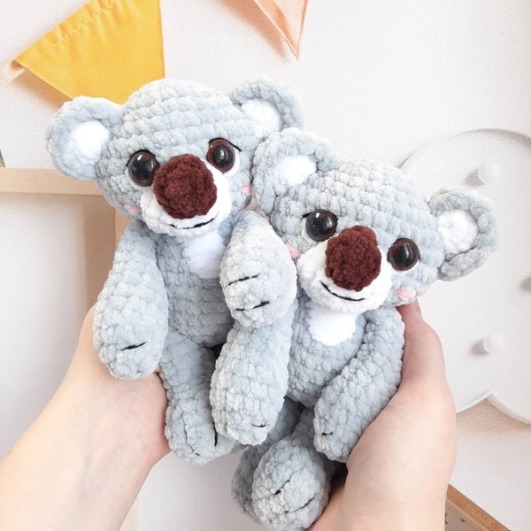 Patron au crochet Koala, tutoriel Amigurumi PDF en anglais