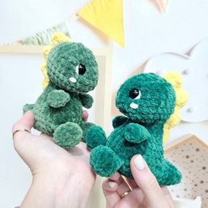 Crochet PATTERN Dino, no sew amigurumi, Amigurumi tutorial PDF in English image 3