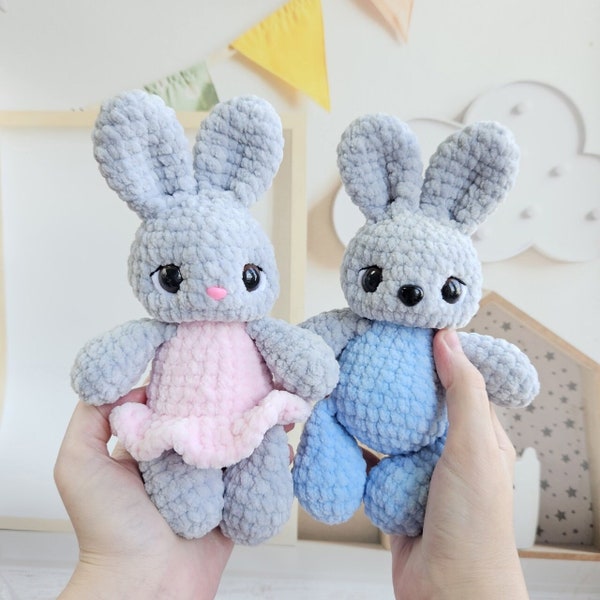 Crochet PATTERN Bunny 2, Amigurumi tutorial in English, stuffed toy bunny, easter gift