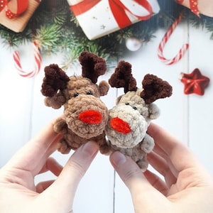 Crochet PATTERN Fawn keychain, Amigurumi tutorial PDF in English