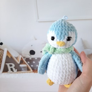 Crochet PATTERN penguin, Amigurumi tutorial in English