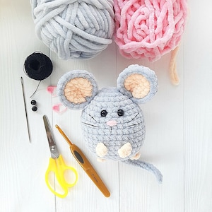 Crochet PATTERN Mouse, Amigurumi tutorial PDF in English image 4