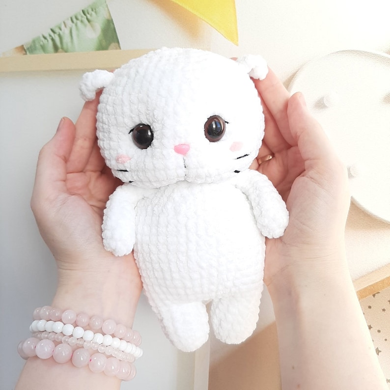 Crochet PATTERN Little kitten, no sew, Amigurumi tutorial PDF in English image 5