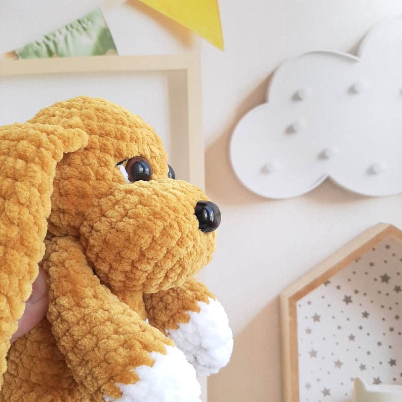Crochet PATTERN dog, Amigurumi tutorial PDF in English, crochet puppy crochet pattern PDF Christmas gift Baby shower dog crochet pattern image 6