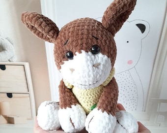 MOTIF âne au crochet, PDF tutoriel amigurumi en anglais, modèle PDF chiot au crochet, cadeau de Noël, cadeau de Noël, cadeau de naissance, motif chien au crochet