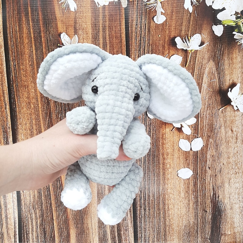 Crochet PATTERN elephant, Amigurumi tutorial PDF in English, amigurumi handmade children's gift for the Christmas gift souvenir animals image 7