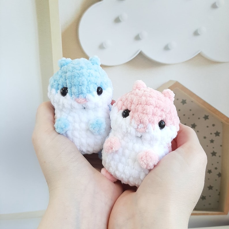 Crochet PATTERN Hamster, no sew, Amigurumi tutorial PDF in English, toy amigurumi handmade children's gift for the Christmas decor image 4