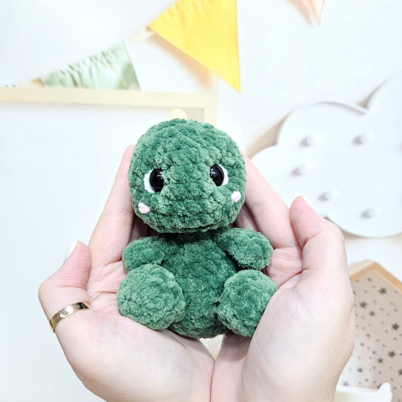 Crochet PATTERN Dino, no sew amigurumi, Amigurumi tutorial PDF in English image 6