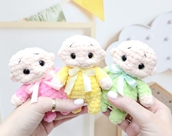 PATTERN all'uncinetto Mini Baby Doll, tutorial peluche Amigurumi PDF in inglese