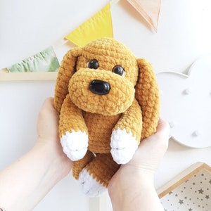 Haakpatroon hond, Amigurumi tutorial PDF in het Engels, gehaakt puppy haakpatroon PDF Kerstcadeau Babyshower hond haakpatroon afbeelding 7