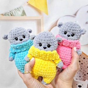 No sew, Crochet PATTERN BEAR, Amigurumi tutorial PDF in English,  amigurumi handmade children&#39;s gift for the Christmas gift