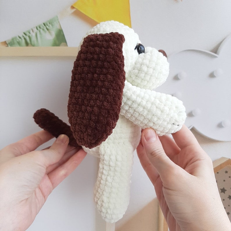 Haakpatroon hond, Amigurumi tutorial PDF in het Engels, gehaakt puppy haakpatroon PDF Kerstcadeau Babyshower hond haakpatroon afbeelding 4