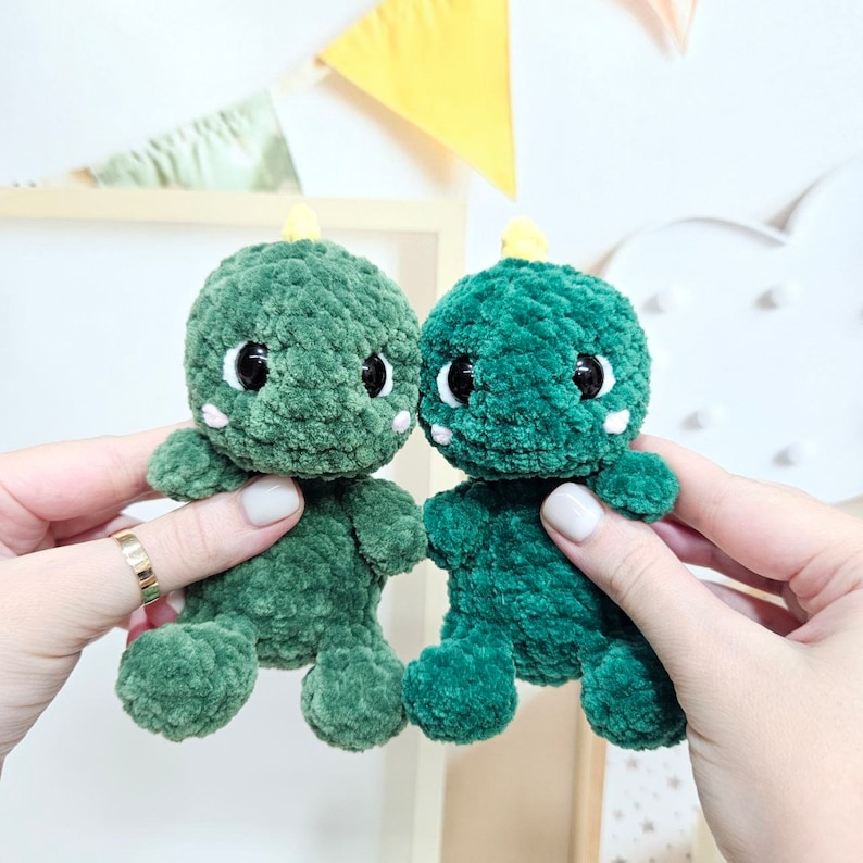 Crochet PATTERN Dino, no sew amigurumi, Amigurumi tutorial PDF in English image 10