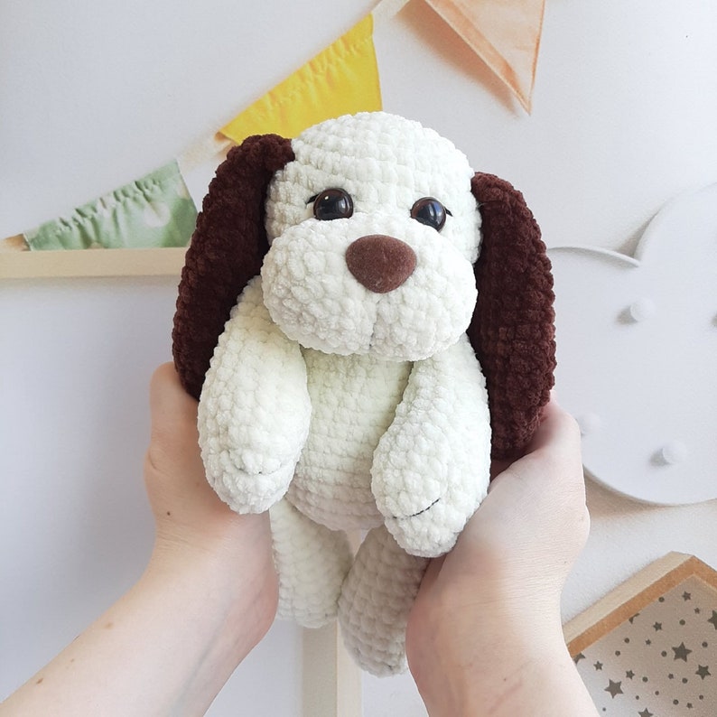 Crochet PATTERN dog, Amigurumi tutorial PDF in English, crochet puppy crochet pattern PDF Christmas gift Baby shower dog crochet pattern image 5