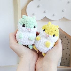 Crochet PATTERN Hamster, no sew, Amigurumi tutorial PDF in English, toy amigurumi handmade children's gift for the Christmas decor image 8