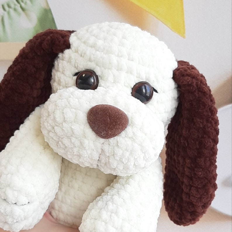 Crochet PATTERN dog, Amigurumi tutorial PDF in English, crochet puppy crochet pattern PDF Christmas gift Baby shower dog crochet pattern image 3