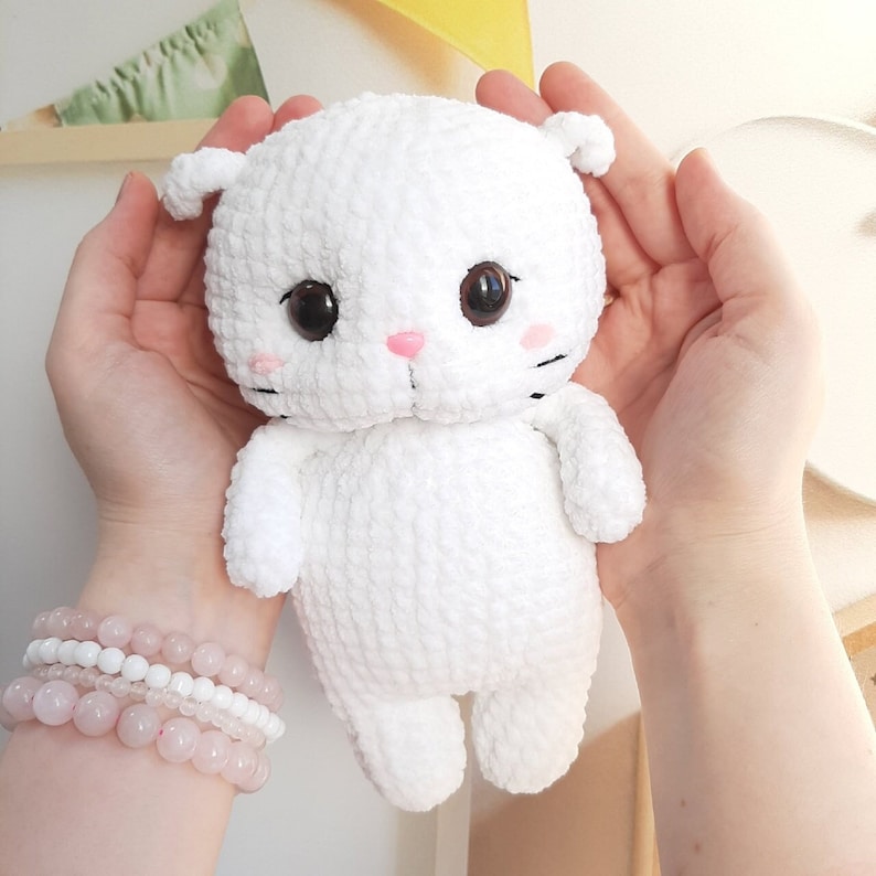 Crochet PATTERN Little kitten, no sew, Amigurumi tutorial PDF in English image 2