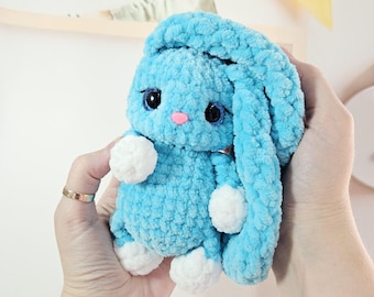 Puffy Crochet Bunny Pattern, Amigurumi Stuffed Toy (PDF Pattern)