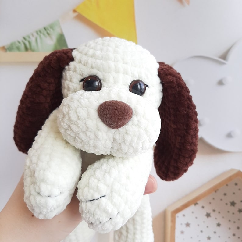 Crochet PATTERN dog, Amigurumi tutorial PDF in English, crochet puppy crochet pattern PDF Christmas gift Baby shower dog crochet pattern image 10