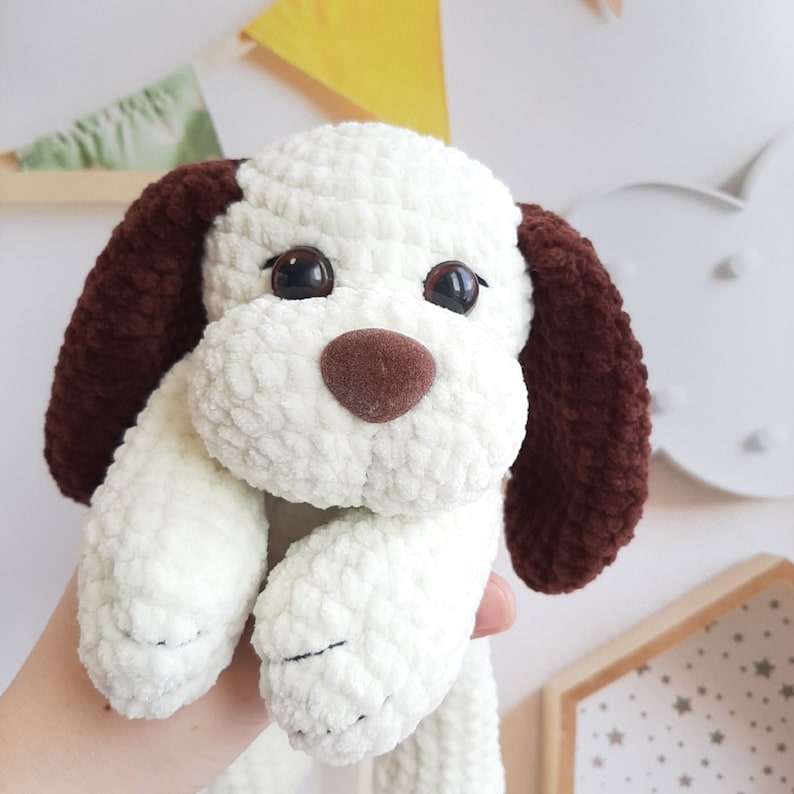 Häkelanleitung Hund, Amigurumi Anleitung PDF in Englisch, Welpe gehäkelt Häkelanleitung PDF Weihnachtsgeschenk Babyparty Häkelanleitung Bild 10