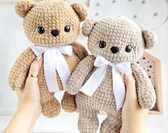 Crochet PATTERN Plush bear, Amigurumi tutorial PDF in English,  amigurumi handmade children's gift for the Christmas gift souvenir animals