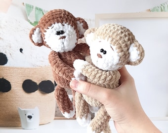 Crochet PATTERN monkey, Amigurumi tutorial PDF in English, Christmas gift, easter rabbit