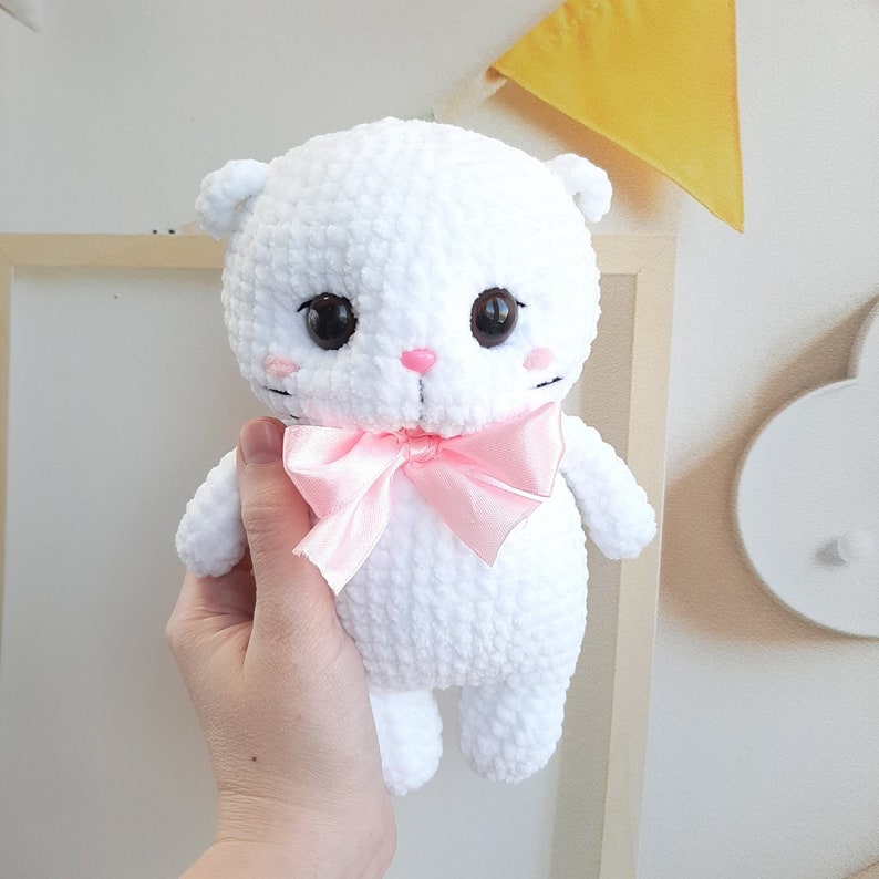 Patron au crochet Petit chaton, pas de couture, tutoriel Amigurumi PDF en anglais image 9