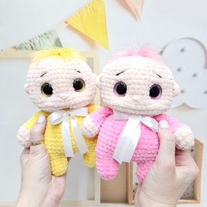 PATRÓN a crochet juguete para bebe, Muñecos bebe, Tutorial peluche amigurumi PDF en español, Regalo de navidad, Patrón crochet baby shower,