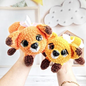 Schema uncinetto Volpe, tutorial Amigurumi senza cuciture PDF in inglese