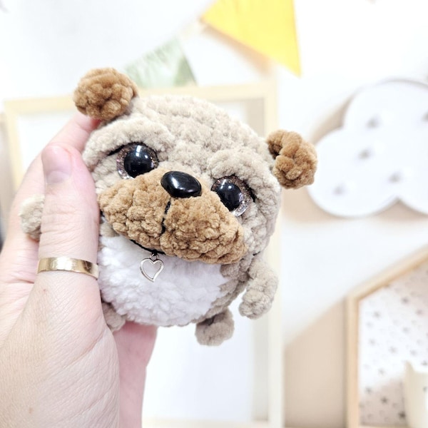 No Sew Crochet PATTERN Pug dog, Amigurumi tutorial PDF in English, crochet puppy PDF, Christmas gift,  Baby shower, dog crochet pattern