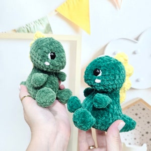 Crochet PATTERN Dino, no sew amigurumi, Amigurumi tutorial PDF in English image 9