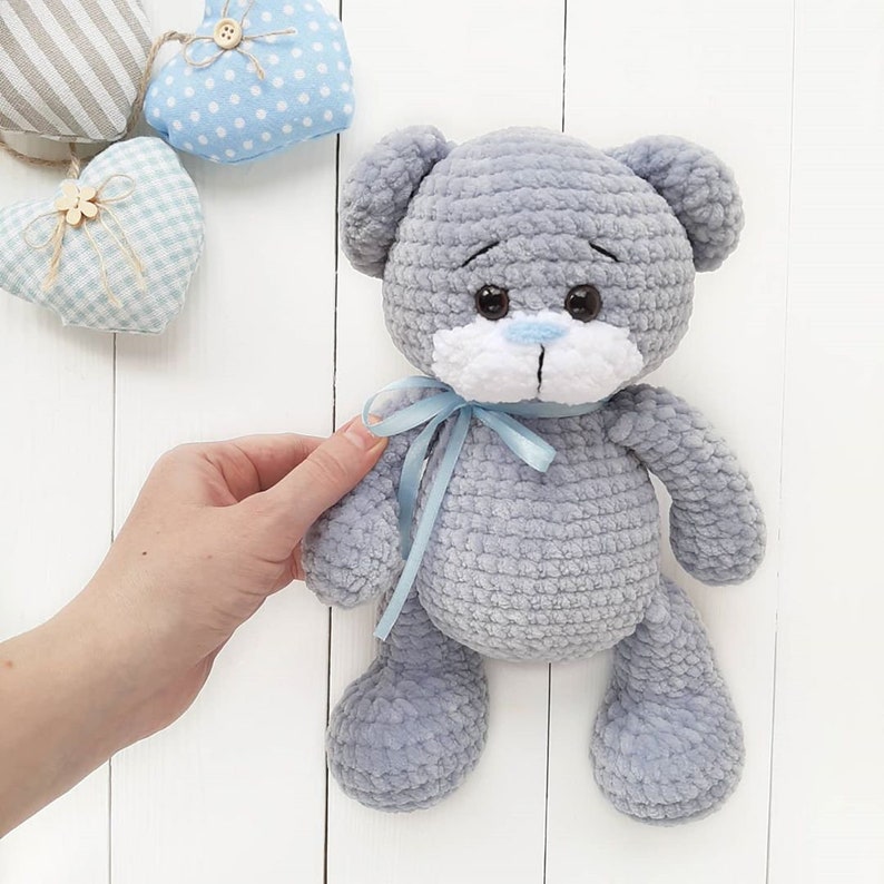 Crochet PATTERN ours, tutoriel Amigurumi PDF en anglais, cadeau amigurumi fait main pour enfants pour le cadeau de Noël animaux souvenir image 5