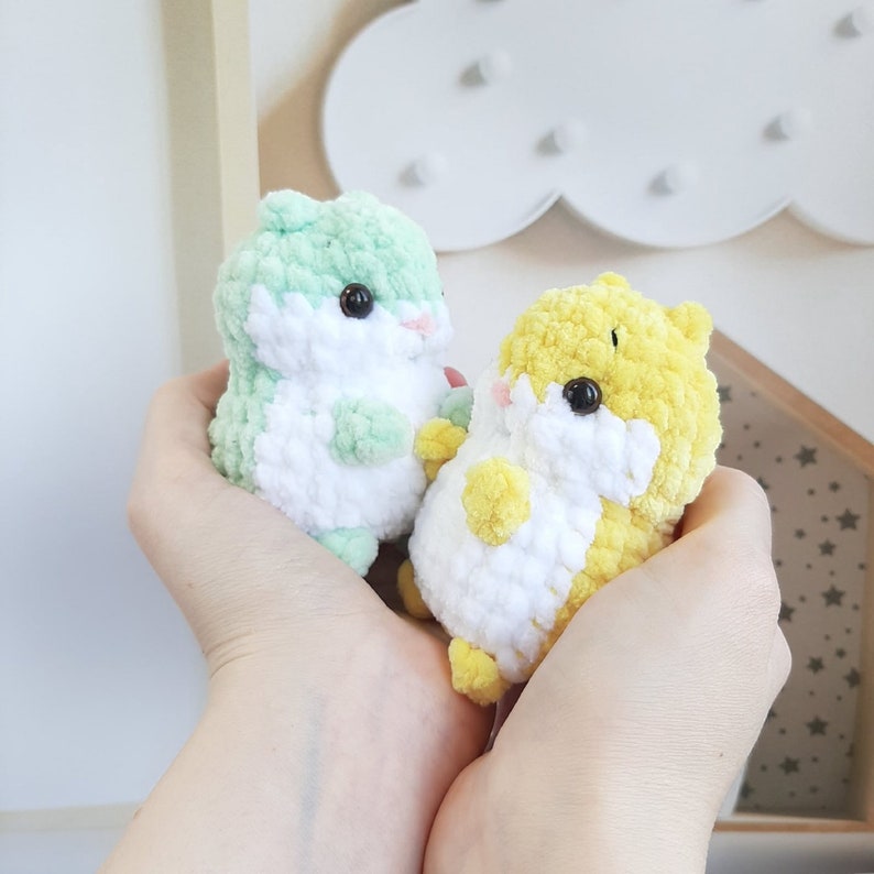 Crochet PATTERN Hamster, no sew, Amigurumi tutorial PDF in English, toy amigurumi handmade children's gift for the Christmas decor image 10