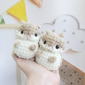 Crochet PATTERN Hamster, no sew, Amigurumi tutorial PDF in English, toy amigurumi handmade children's gift for the Christmas decor image 9