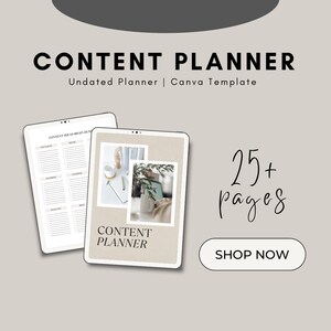 Social Media Content Planner Canva Template | Plan your social media strategy with this customizable planner