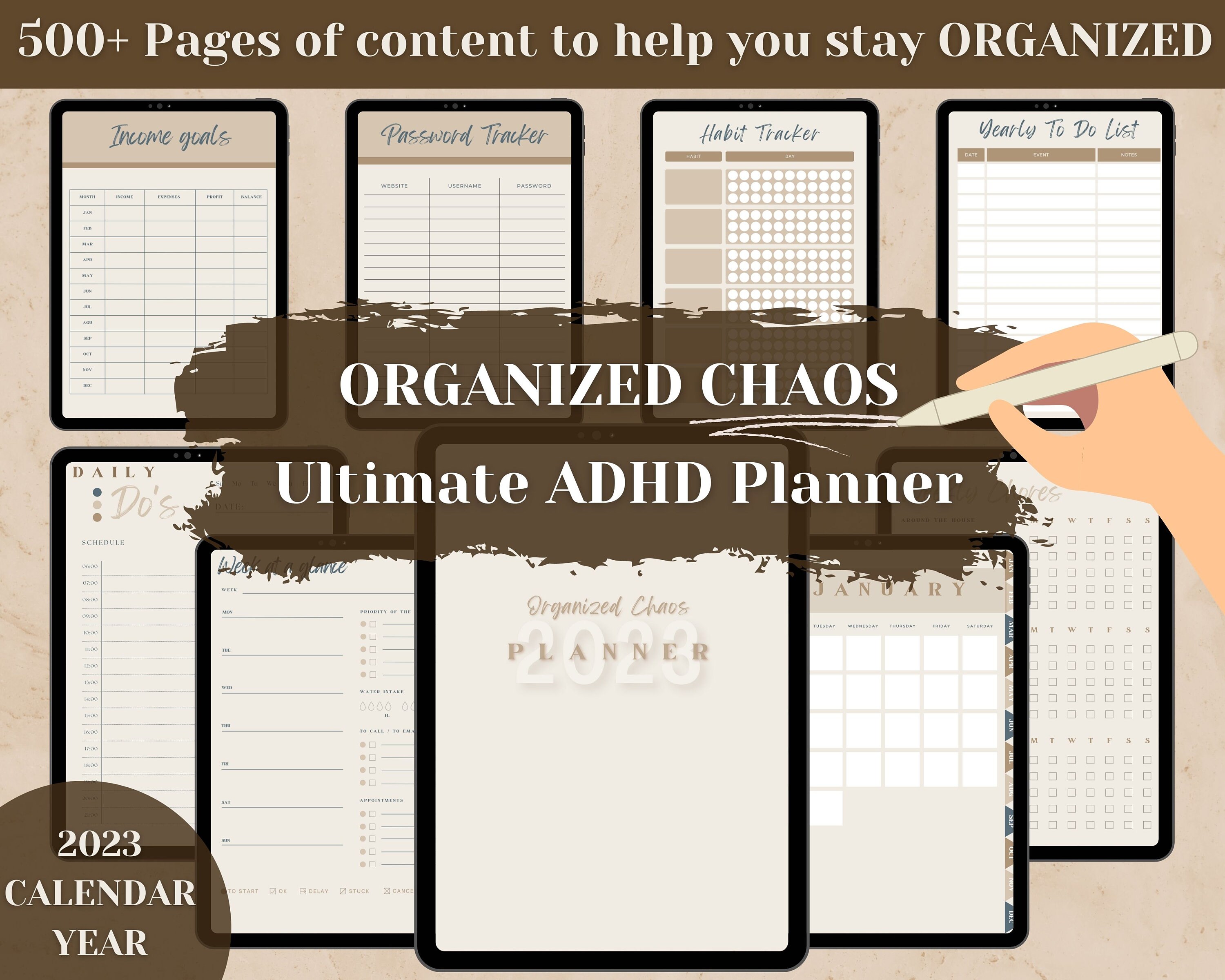Ultimate ADHD Planner | 2023 Digital Planner for Goodnotes ...