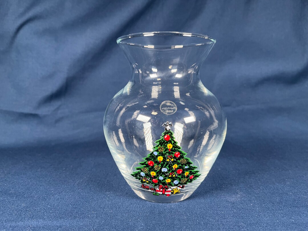 Christmas Tree Vase Pasabahce Glass Made in Turkey Etsy
