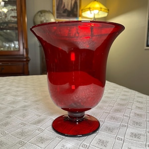 Rare 1930s 1940s Blenko #58 7 1/4” Ruby Flared Vase