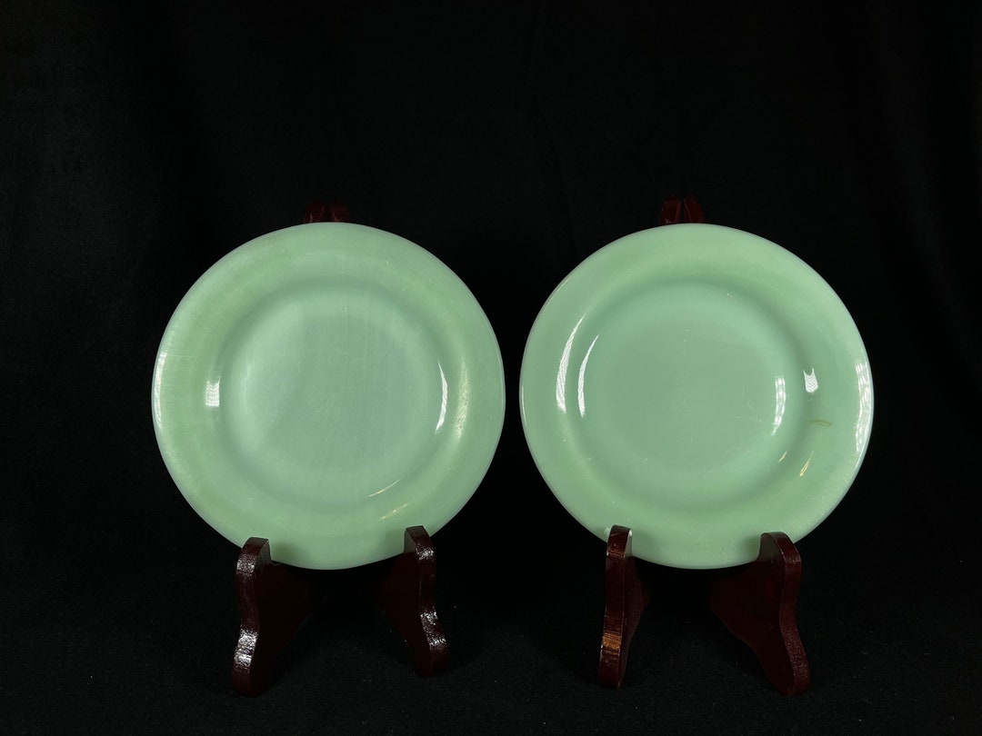 19481950 Fireking Jadeite Oven Ware Dessert Plate Set of 2 Etsy