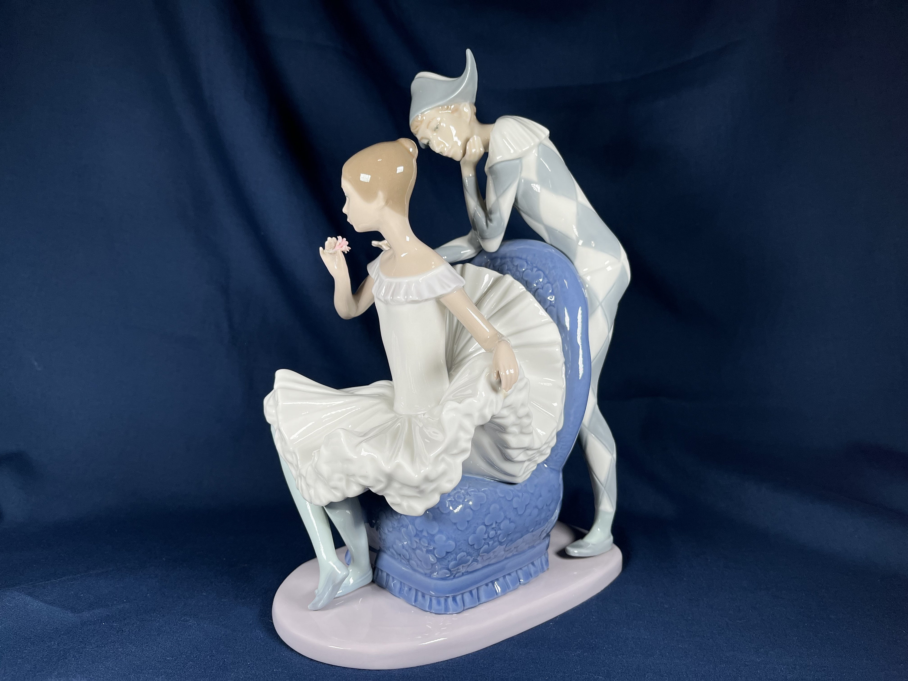 NAO by Lladro A Dream Come True Ballerina and Jester Harlequin