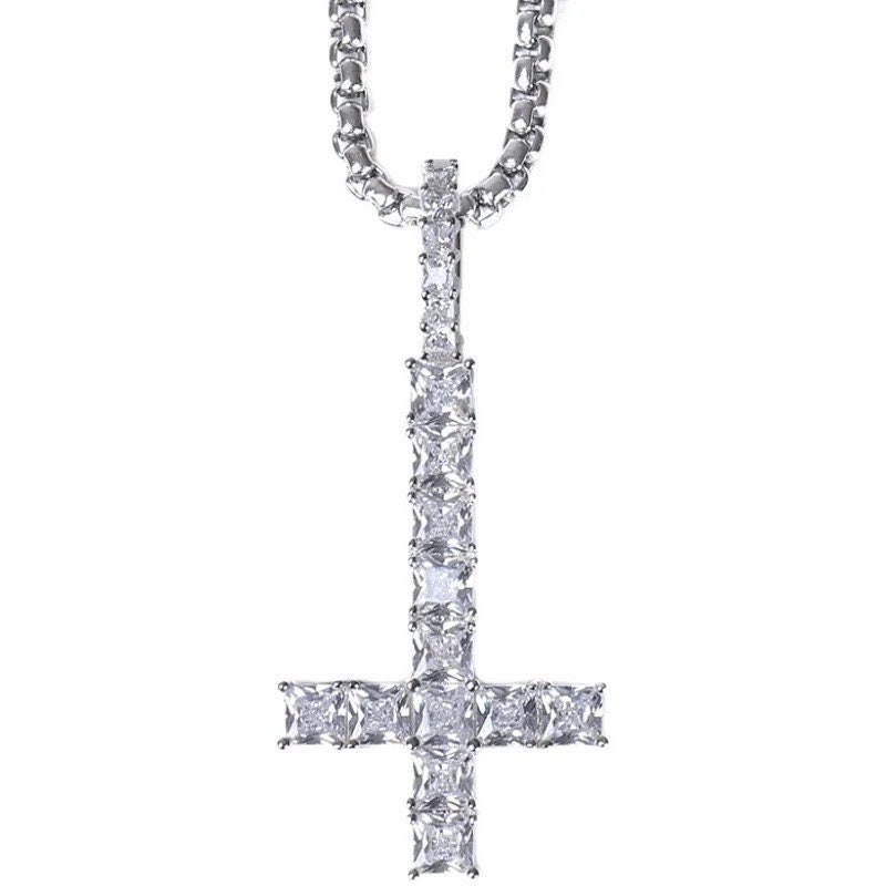 Opium Upside Down Cross Necklace / Rick Owens / Vivienne Etsy