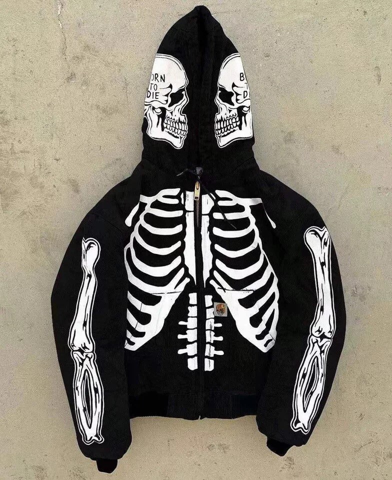 bones zip up hoodie