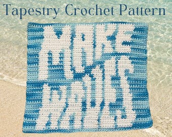 Tapestry Crochet Pattern: Summer Wave Wall Hanging (PDF Download