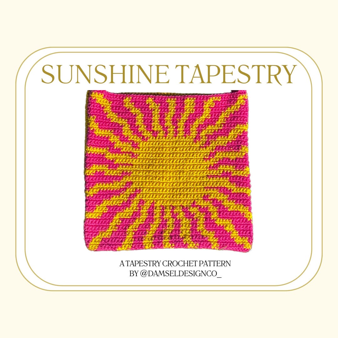 Sunshine Tapestry Crochet Pattern | Crochet Sun Wall Hanging | PDF ONLY ...