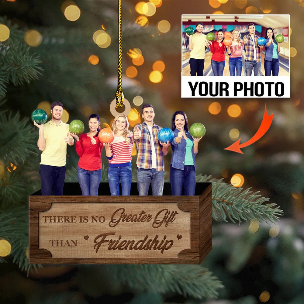 Custom Friendship Photo Ornament, Friends Ornament, Acrylic Ornament, Christmas Ornament, Christmas Gift for Friend, Christmas Tree Decor