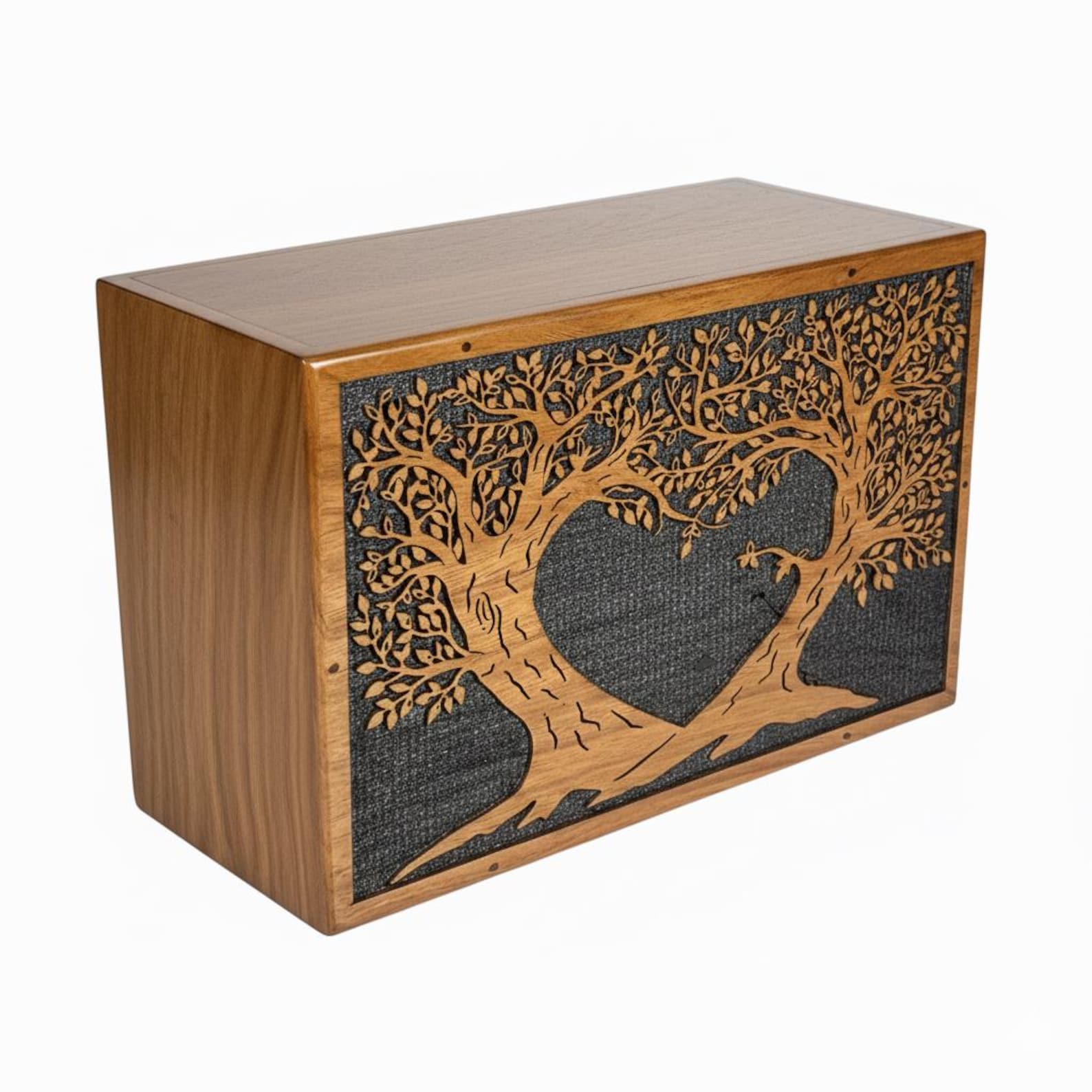 Handmade Wooden Tree of Life Cremation Urn Box for Ashes, Heart ...