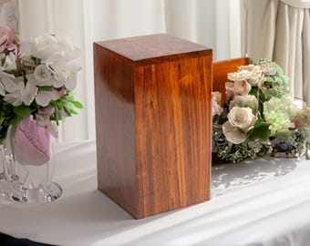 Handcrafted Rosewood Urn Box - Simple and Elegant Memorial | Classic Rosewood Urn Box - Minimalist Design for Ashes