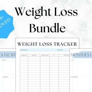 Weight Loss Planner, Weight Loss Printable, Weight Loss Journal, Fitness Tracker, Meal Planner, New for 2023, Weight Loss Vision Board